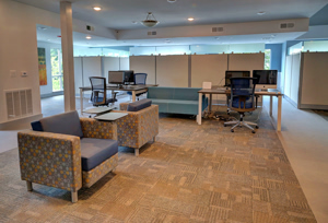 Photo of Sitting Area with Computer Stations in the Background